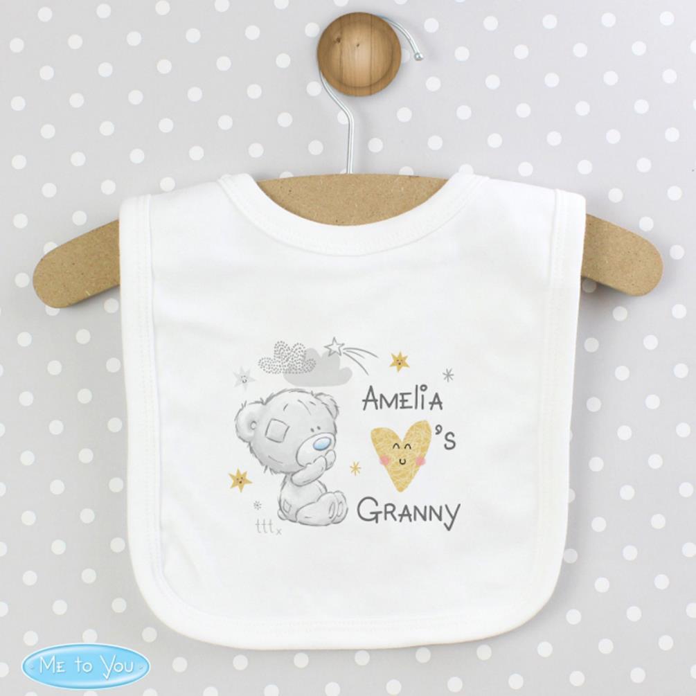 Personalised Tiny Tatty Teddy I Heart Baby Bib Extra Image 2